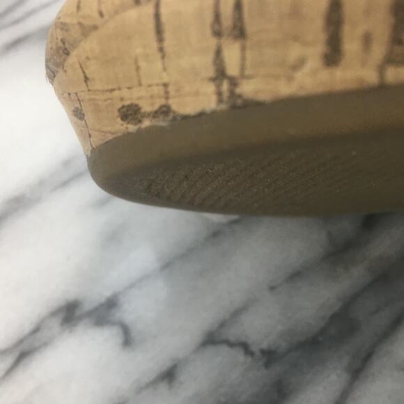 So Memory Foam Woven Canvas Faux Cork Wedges Girl's Size 1 - Picture 14 of 16